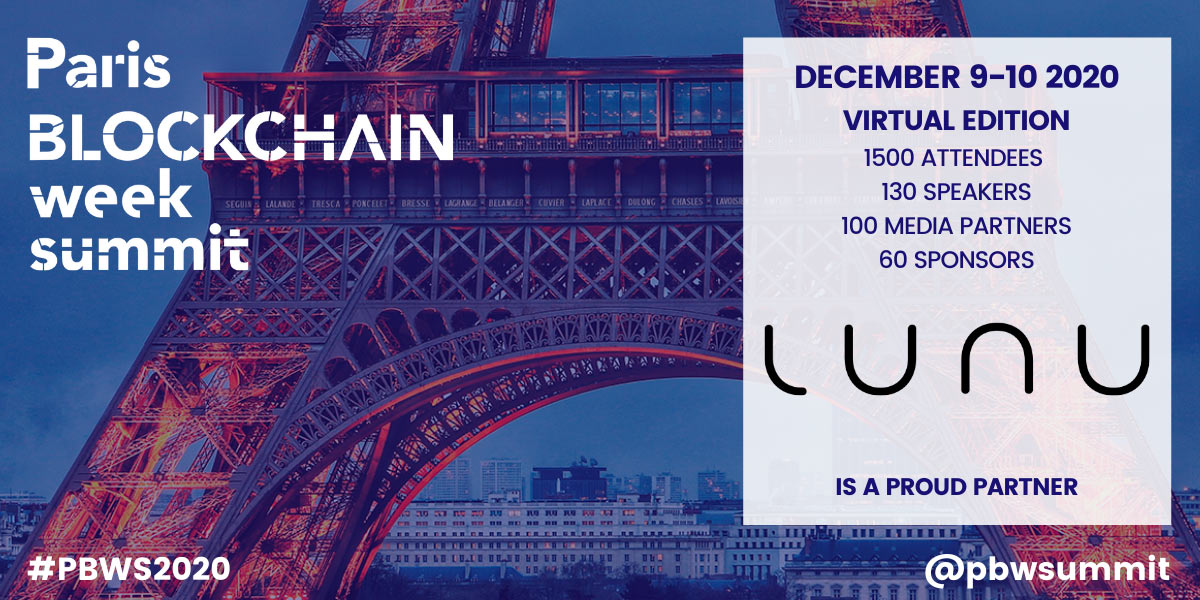 Lunu Pay to speak about the future of blockchain at Paris Blockchain Week Summit 2020