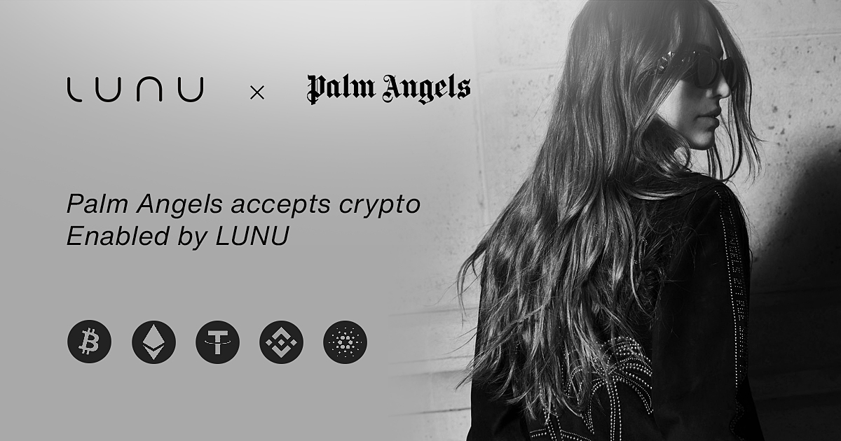 Palm Angels accepts crypto enabled by Lunu Pay